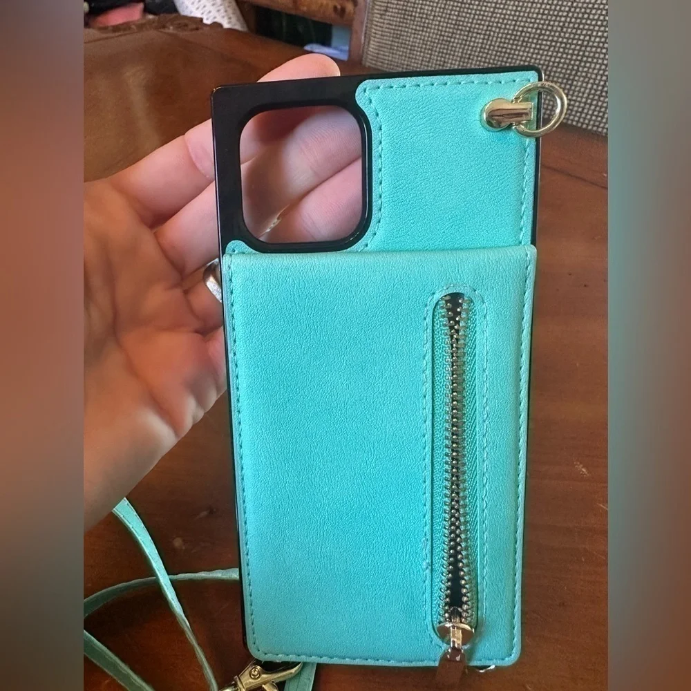 HOGGU Compatible with iPhone 12 Pro Max Wallet Case Crossbody Leather Case.